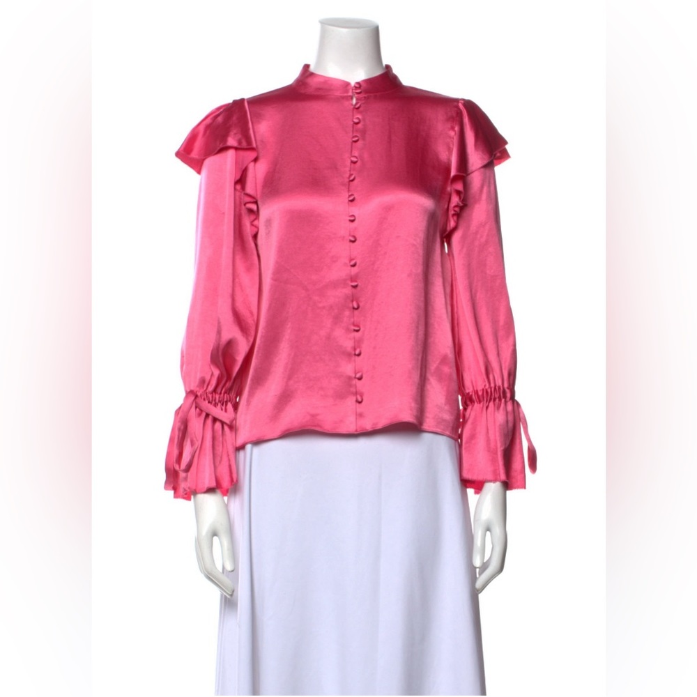Alice + Olivia Pink Blouse Top XS MSRP $320